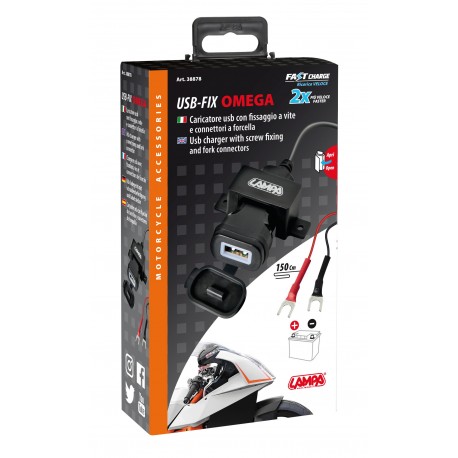 Usb-Fix presa Usb con ricarica veloce universale 12/24V