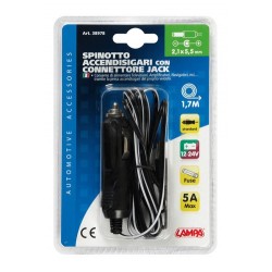 Spinotto per presa accendisigari con connettore jack 12/24V