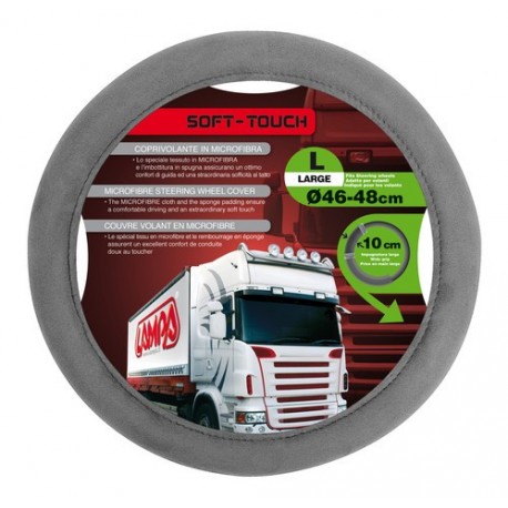 Soft Touch coprivolante - L - diametro 46/48 cm - grigio