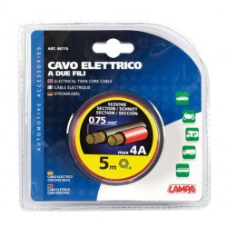 Cavo elettrico a due fili - 0.75 mm x 5 m