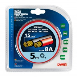 Cavo elettrico a due fili - 1.5 mm x 5 m
