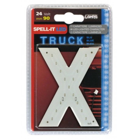 Spell-It Led 90 mm 24V - blu - X