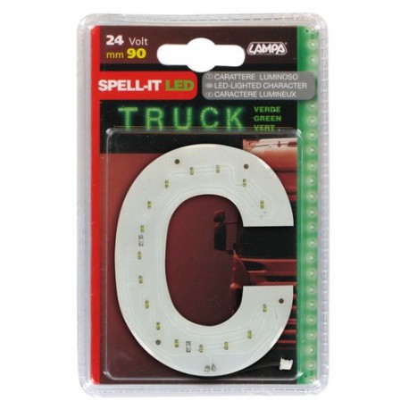 Spell-It Led 90 mm 24V - verde - C