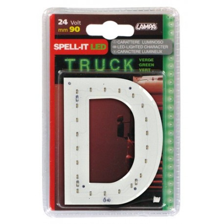 Spell-It Led 90 mm 24V - verde - D