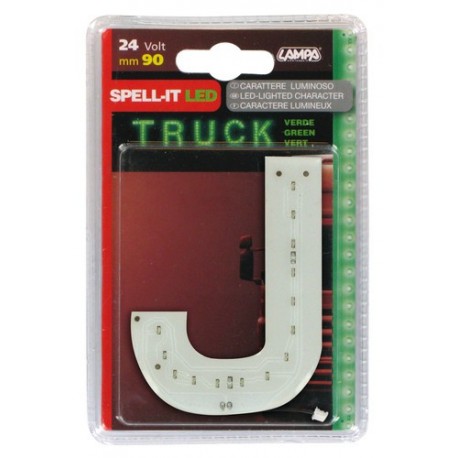 Spell-It Led 90 mm 24V - verde - J