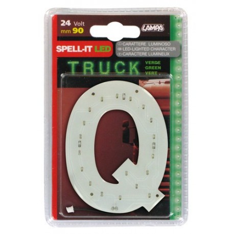 Spell-It Led 90 mm 24V - verde - Q