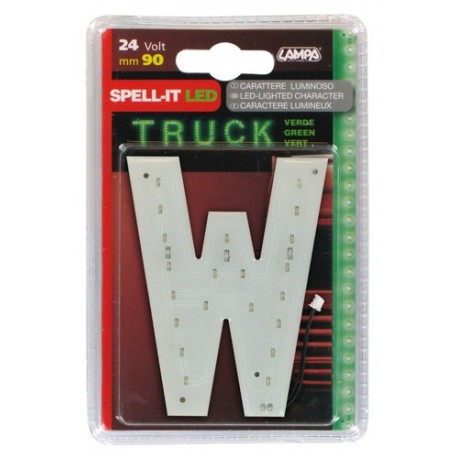 Spell-It Led 90 mm 24V - verde - W