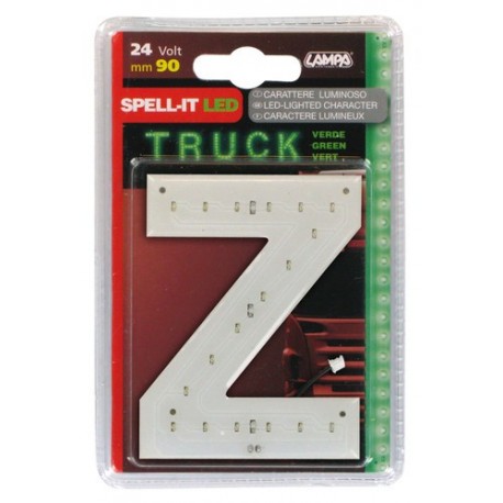 Spell-It Led 90 mm 24V - verde - Z