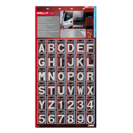 Spell-It Led - Espositore da 108 pezzi - blu