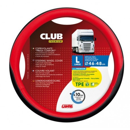 Club coprivolante presa confort in TPE - L - diametro 46/48 cm - rosso