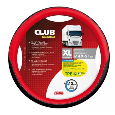 Club coprivolante presa confort in TPE - XL - diametro 49/51 cm - rosso