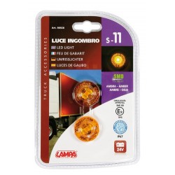 Coppia luci ingombro a 1 Led 24V - Arancio