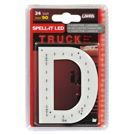 Spell-It Led 90 mm 24V - rosso - D