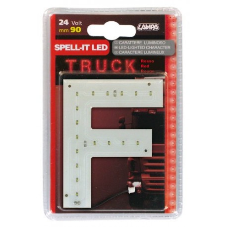 Spell-It Led 90 mm 24V - rosso - F
