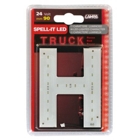Spell-It Led 90 mm 24V - rosso - H