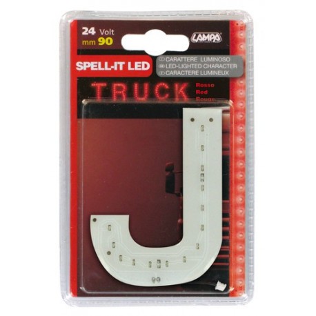 Spell-It Led 90 mm 24V - rosso - J