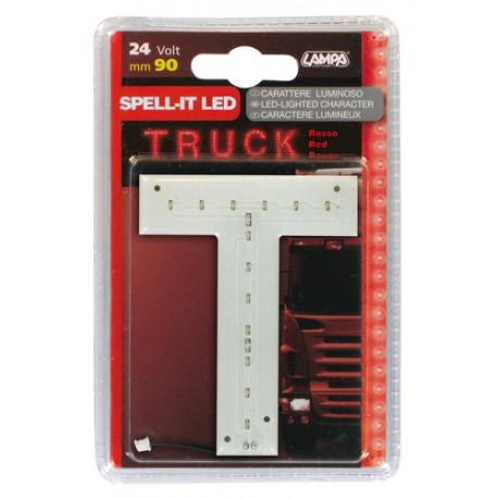 Spell-It Led 90 mm 24V - rosso - T