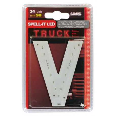 Spell-It Led 90 mm 24V - rosso - V