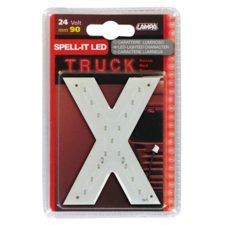 Spell-It Led 90 mm 24V - rosso - X