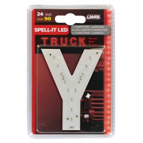 Spell-It Led 90 mm 24V - rosso - Y