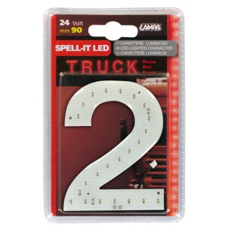 Spell-It Led 90 mm 24V - rosso - 2
