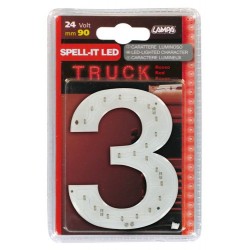 Spell-It Led 90 mm 24V - rosso - 3