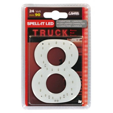 Spell-It Led 90 mm 24V - rosso - 8