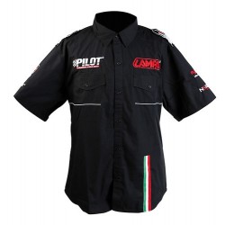 Camicia manica corta nero - S