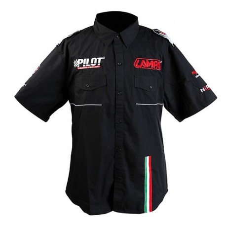 Camicia manica corta nero - S