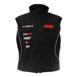 Gilet con zip nero - L