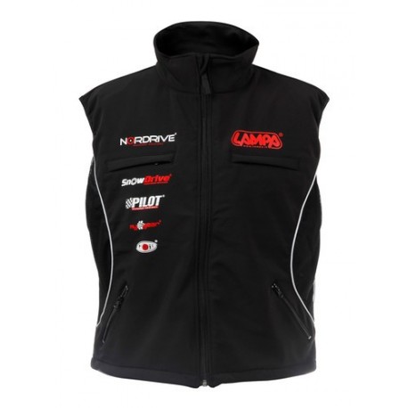 Gilet con zip nero - L