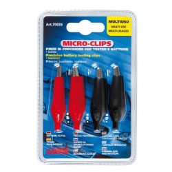 Micro-clips set 4 pinzette isolate - 4.5 cm