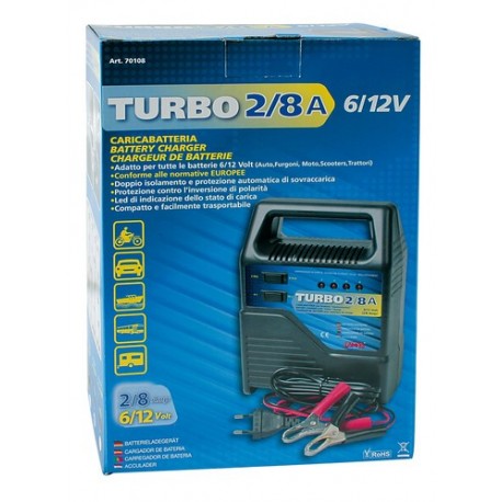 Turbo 2/8 A caricabatteria 6/2012V