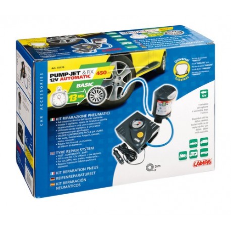 Pump-Jet & Fix Basic kit riparazione pneumatici 12V