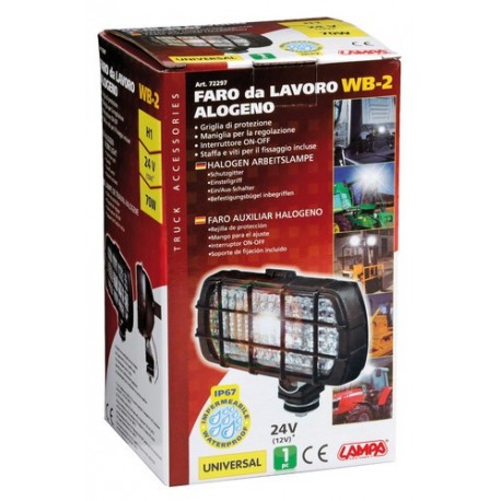 WB-2 faro da lavoro alogeno rettangolare 12/24V