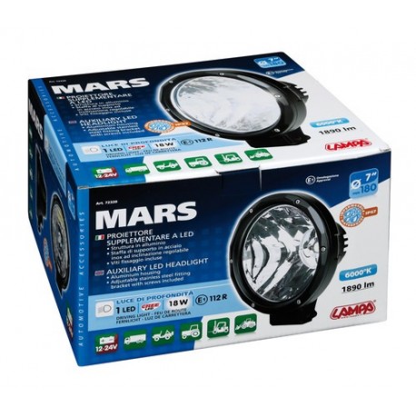 Mars proiettore supplementare a 1 Led Cree - 12/24V - diametro 178 mm