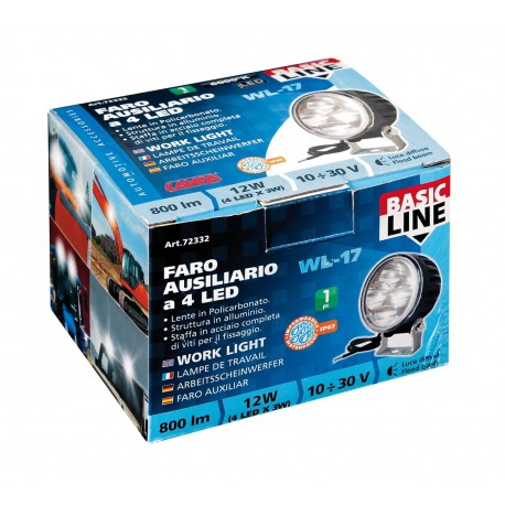 WL-17 faro ausiliario a 4 Led - 10-30V - bianco