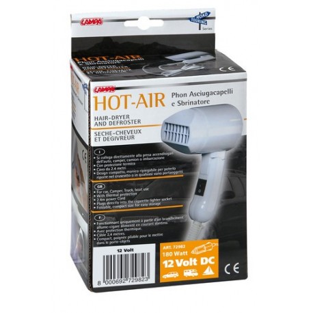 Hot-Air phon asciugacapelli e sbrinatore 12V 180W