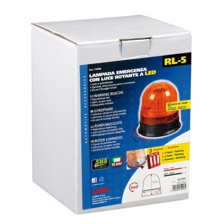 RL-5 lampada emergenza con luce rotante a Led 12/24V