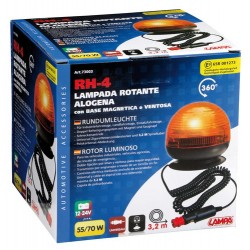 RH-4 lampada rotante alogena con base magnetica e ventosa 12/24V