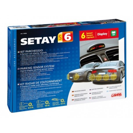 Setay S6 kit 6 sensori parcheggio con display digitale 12V