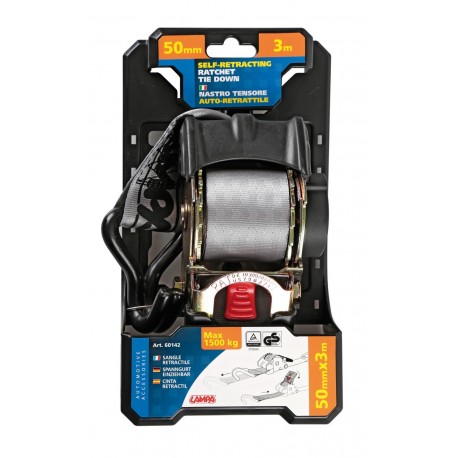 Nastro tensore autoretrattile a doppio gancio - 5x300 cm