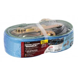 Nastro tensore bisarca gancio girevole - 3000 Kg - 3.5x250 cm