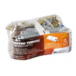 Nastro tensore con cricchetto - Gancio per carichi interni - 1.2+3 m