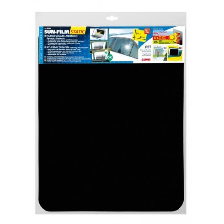 Sun-Film filtro solare atermico oscurante e trasparente - Statico - 43x34 cm