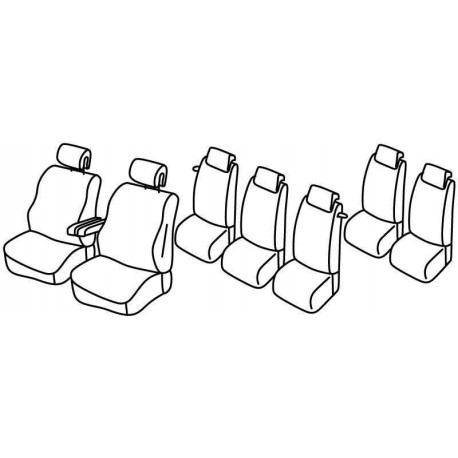 Set coprisedili Superior su misura per auto nero - rosso