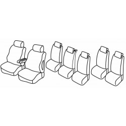 Set coprisedili Superior su misura per auto nero - grigio