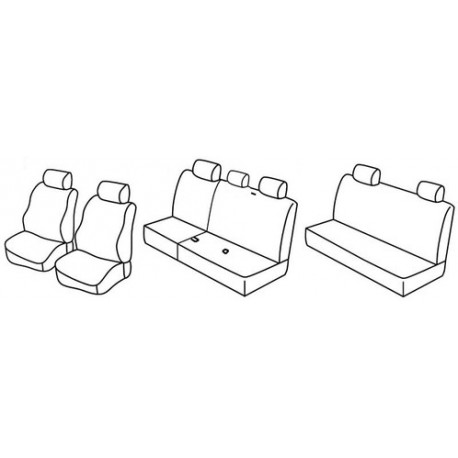 Set coprisedili Superior su misura per auto nero - grigio