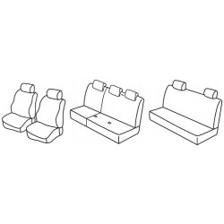 Set coprisedili Superior su misura per auto nero - grigio