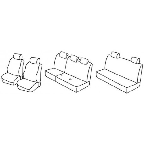 Set coprisedili Superior su misura per auto nero - grigio